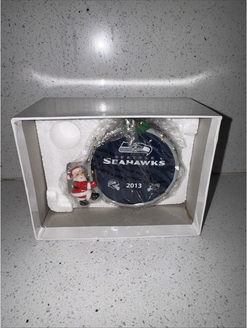 2013 Seattle Seahawks Danbury Mint Christmas Ornament Super Bowl XLVIII Season
